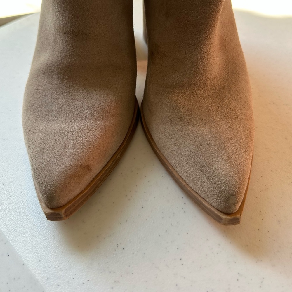 Marc Fisher Oshay Pointed Toe Suede Booties - Picture 3 of 9